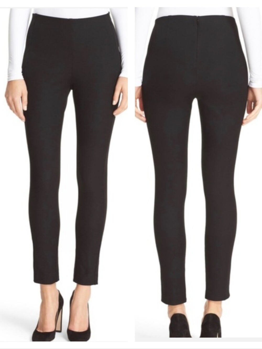 THEORY Navalane Jetty Stretch Skinny Black Pant Size 2